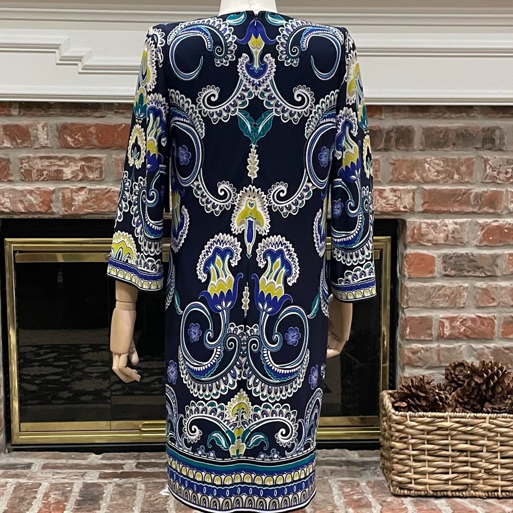 Laundry by Shelli Segal Y2K paisley/floral print knee length dress / 4 / EUC - Picture 7 of 16
